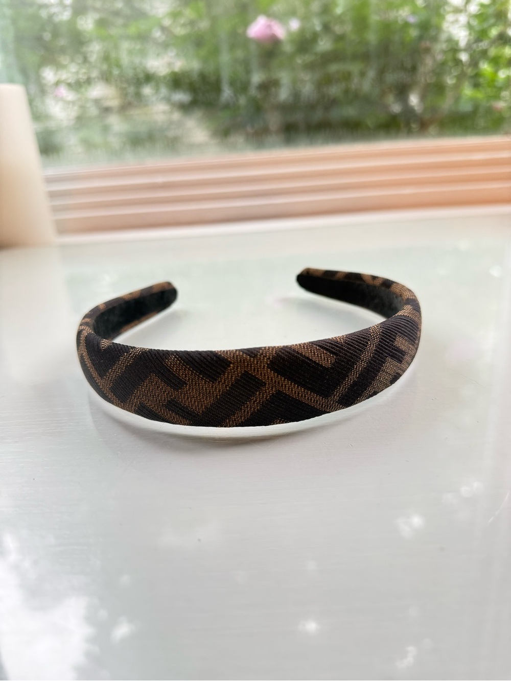 Fendi Brown & Black Logo Headband